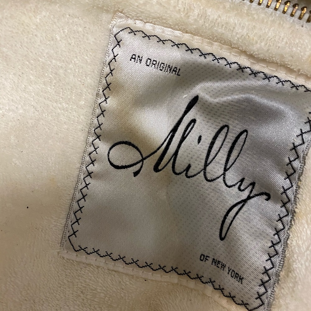 Vintage Milly Bamboo Handle Beach Tote Bag - Picture 9 of 9
